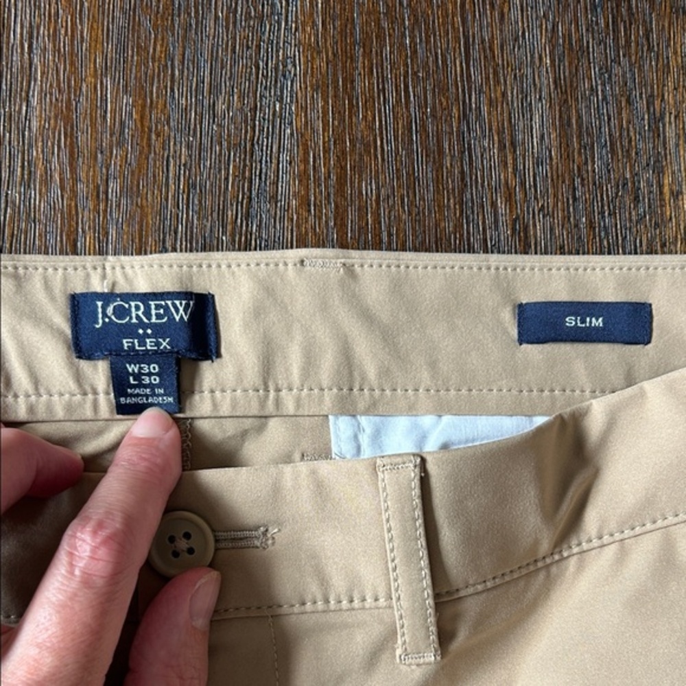 J. Crew Men's Flex Slim Tan Chinos